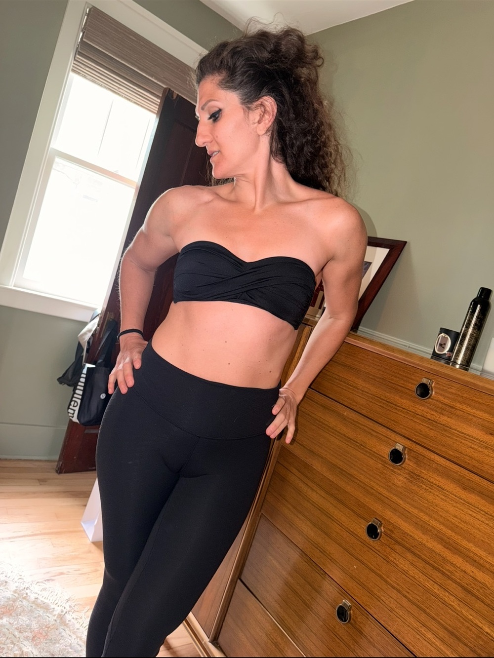 Target Black Strapless Twist Bandeau Top